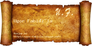 Ugor Fabióla névjegykártya